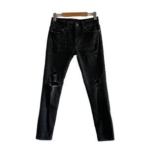 AMERICAN EAGLE Men's Distressed Flex Black 26x28